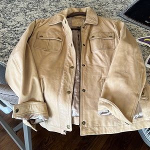 Banana Republic Tan Leather Jacket